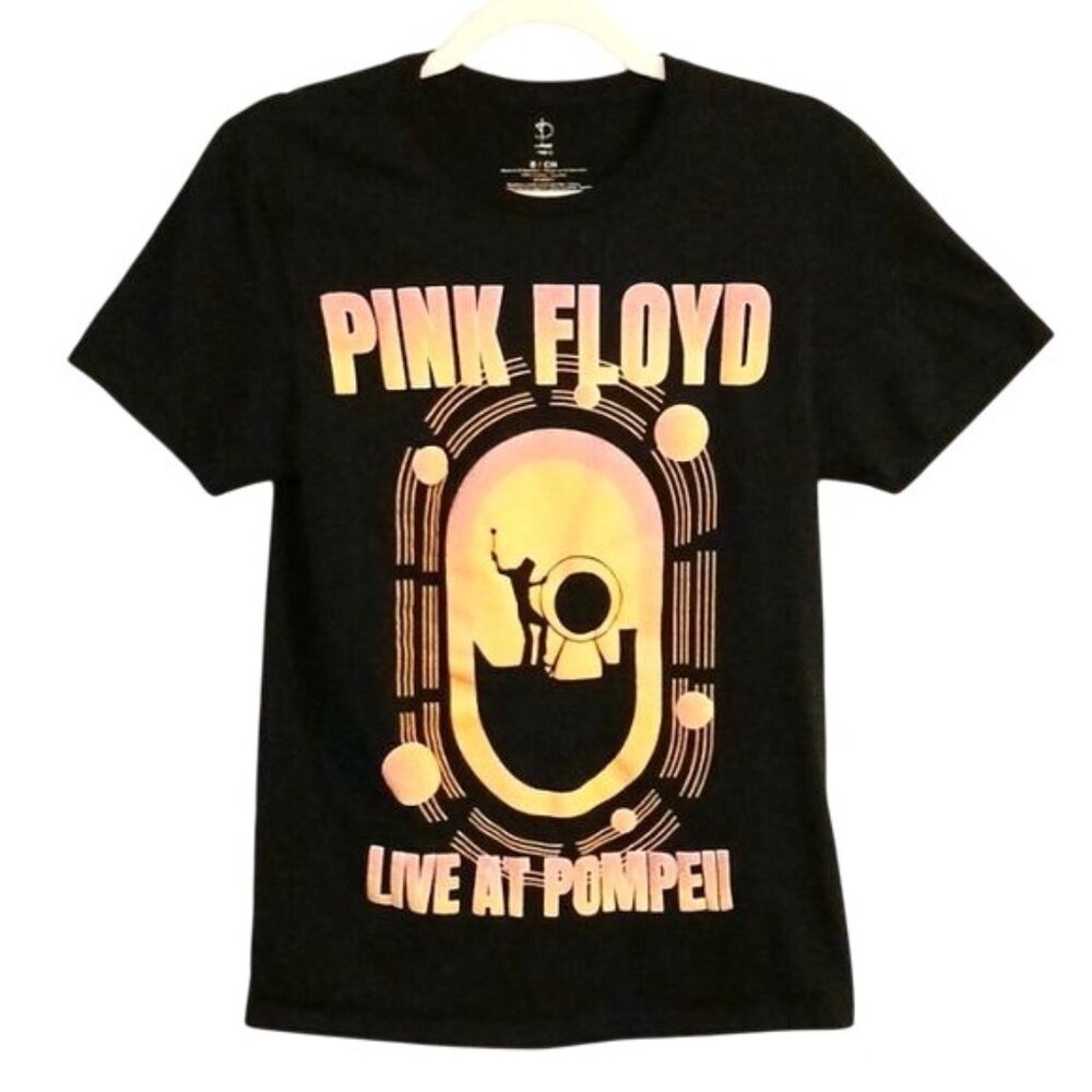 Unisex Pink Floyd Live at Pompeii Black Graphic T-Shirt‎ Size S